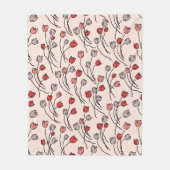 Tulip Garden in Pinks Fleece Blanket (Vorderseite)