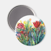 Tulip Garden Magnet (Vorderseite/Rückseite)