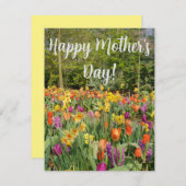 Tulip Garden Mother Day Card Feiertagskarte (Vorne/Hinten)