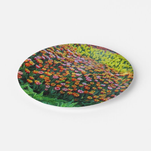 Tulip Garden Pappteller (Schrägansicht)