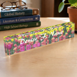 Tulip Garden Personalisiert Namensplakette