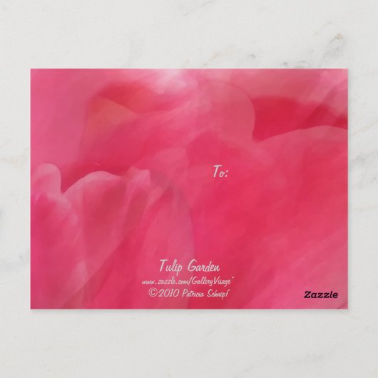 Tulip Garden Postkarte (Rückseite)