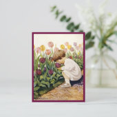 Tulip Garden Postkarte (Stehend Vorderseite)