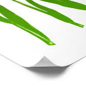 Tulip Garden Print in Fuchsia Pink und Green Poster (Ecke)