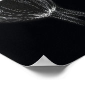 Tulip Garden Schwarz-weiß Scratchboard Poster (Ecke)