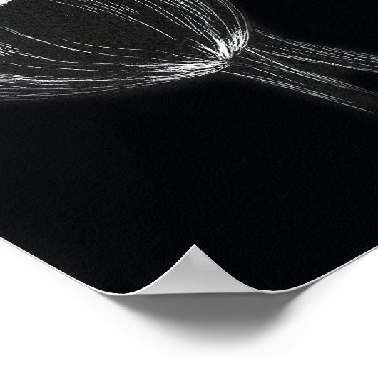 Tulip Garden Schwarz-weiß Scratchboard Poster (Ecke)