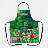 Tulip Garden Scripting Personalisiert Schürze (Vorderseite)