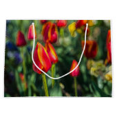 Tulip Garden Textured Große Geschenktüte (Vorderseite)