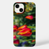 Tulip Garden Textured iPhone Case (Rückseite)