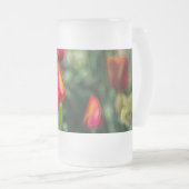 Tulip Garden Textured Mattiert Glass Beer Tasse (VorderseiteRechts)