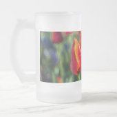 Tulip Garden Textured Mattiert Glass Beer Tasse (Links)