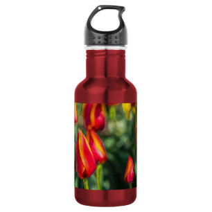 Tulip Garden Textured Stainless Steel Water Flasch Edelstahlflasche