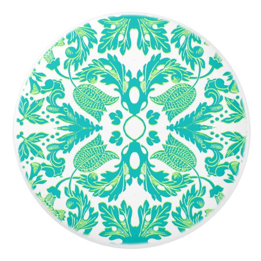 Tulip Garden - Vintage Mod-Blume Keramikknauf (Vorderseite)