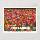 Tulip Garden Wedding Save the Date Postcard Postkarte (Vorderseite)