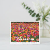 Tulip Garden Wedding Save the Date Postcard Postkarte (Stehend Vorderseite)
