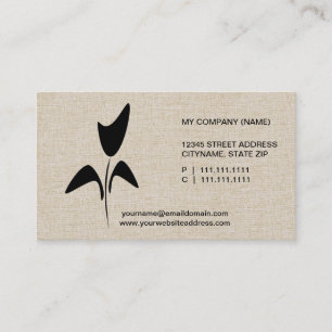 Tulip Gardener Florist Floral Logo Business Card Visitenkarte