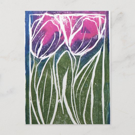 Tulip Garening Art Postkarte (Vorderseite)