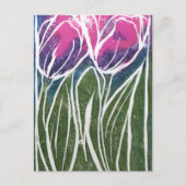 Tulip Garening Art Postkarte (Vorderseite)