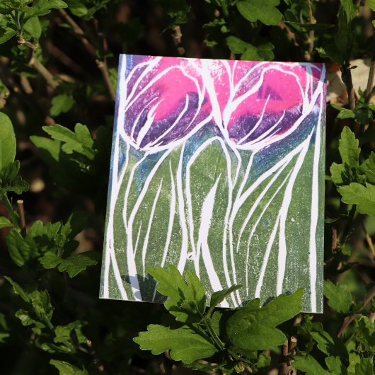 Tulip Garening Art Postkarte