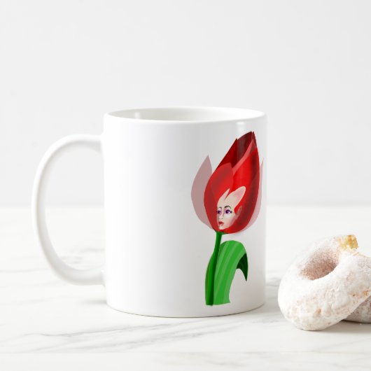 Tulip Girl Coffee Tasse (Mit Donut)