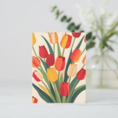 Tulip Glow-Up Postkarte (Stehend Vorderseite)