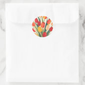 Tulip Glow-Up Runder Aufkleber (Tasche)