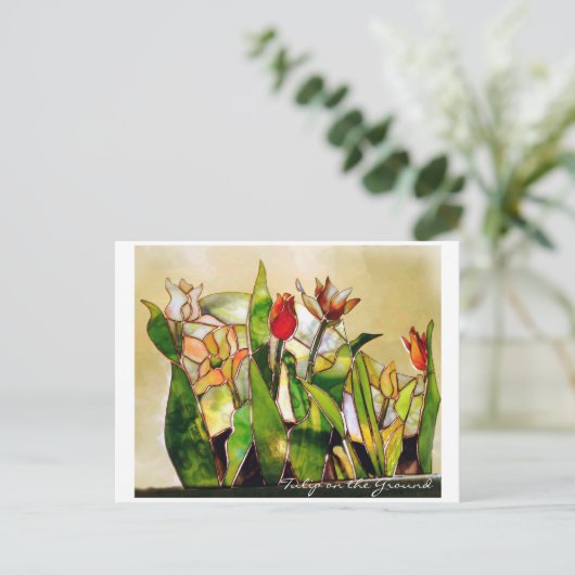 Tulip Ground Happiness POSTCARD Postkarte (Stehend Vorderseite)