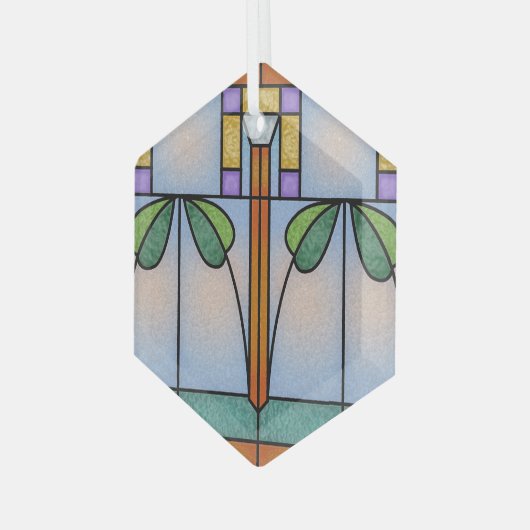 Tulip Handwerkermission Festhalten Glas Ornament (Vorderseite Links)