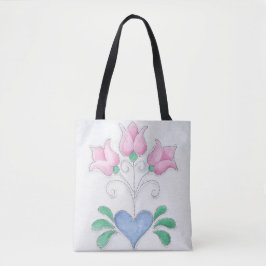 Tulip Heart auf einer Tasche