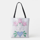 Tulip Heart auf einer Tasche (Rückseite)