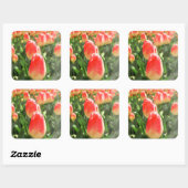 Tulip Heaven Quadratischer Aufkleber (Blatt)