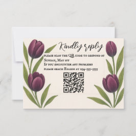 Tulip Heirloom QR Code RSVP Karte
