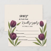 Tulip Heirloom RSVP-Karte RSVP Karte (Vorne/Hinten)