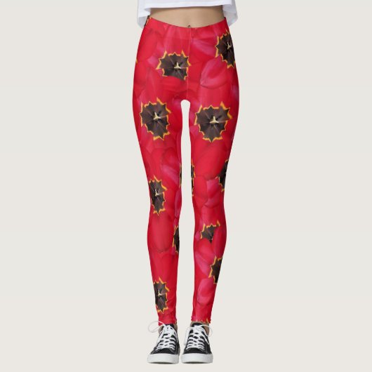 Tulip-Hintergrund-Leggings Leggings (Vorderseite)
