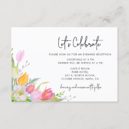 Tulip Hochzeitskarte für Aquarellpinke Einladung