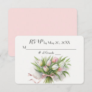 Tulip-Hochzeitsstrauß RSVP Karte
