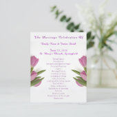 Tulip Hochzeitszeremonie - Programmheft (Stehend Vorderseite)