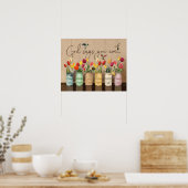 Tulip & Hummingbirds Gott sagt, Sie sind Poster (Küche)