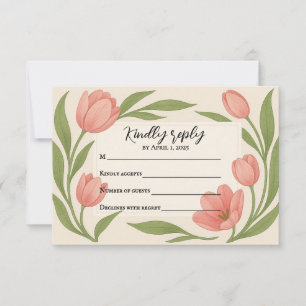 Tulip immer nach der RSVP-Karte RSVP Karte