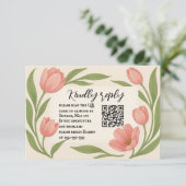 Tulip immer nach QR-Code RSVP-Karte RSVP Karte (Stehend Vorderseite)