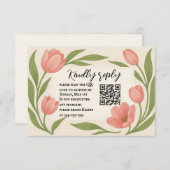 Tulip immer nach QR-Code RSVP-Karte RSVP Karte (Vorne/Hinten)