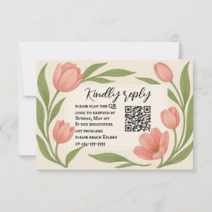 Tulip immer nach QR-Code RSVP-Karte RSVP Karte