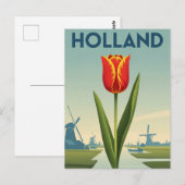 Tulip in den Niederlanden Postkarte (Vorne/Hinten)