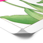 Tulip, japanische Holzschnitt-Kunst Poster (Ecke)