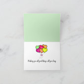 Tulip, japanische Holzschnitzkunst, Happy Birthday Karte (Innenseite)