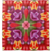 Tulip Kaleidoskop Duschvorhang (Vorderseite)