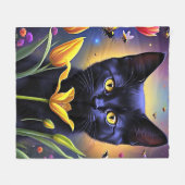 Tulip Kitty Fleecedecke (Vorderseite (Horizontal))