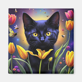 Tulip Kitty Magnet