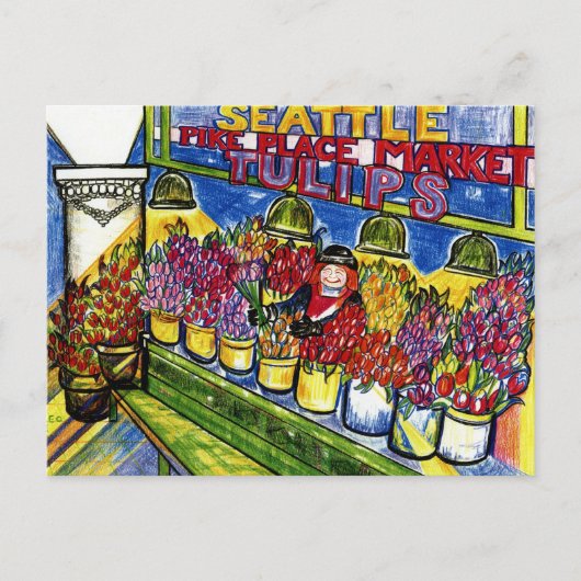 Tulip Lady Postkarte (Vorderseite)