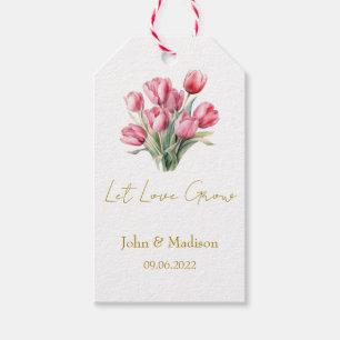 Tulip Lass Liebe wachsen Hochzeitssamen Geschenkanhänger